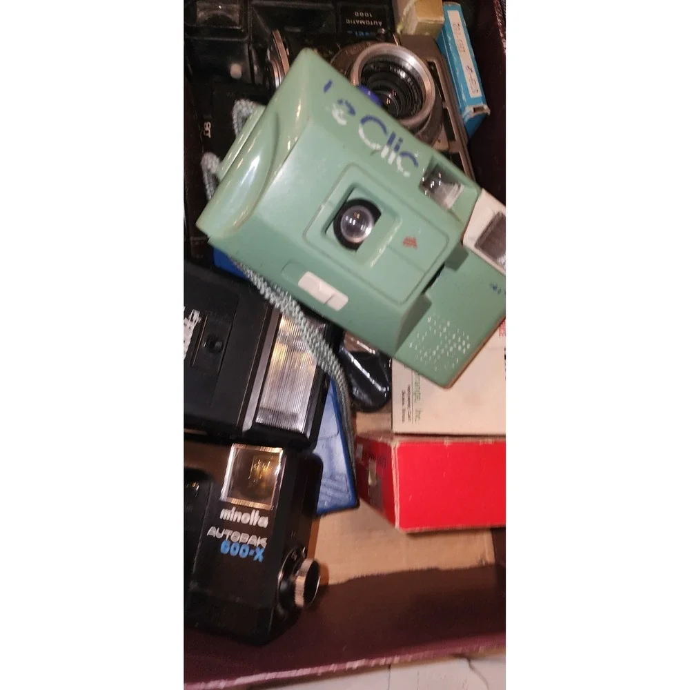 UNTESTED Mixed Lot Of Film Cameras Lens And Accessories Vintage Kodak